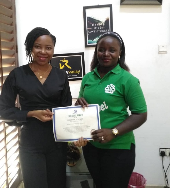 GreenDel winner for the month of October (Royalty Vacay Travels &Tours Ltd)